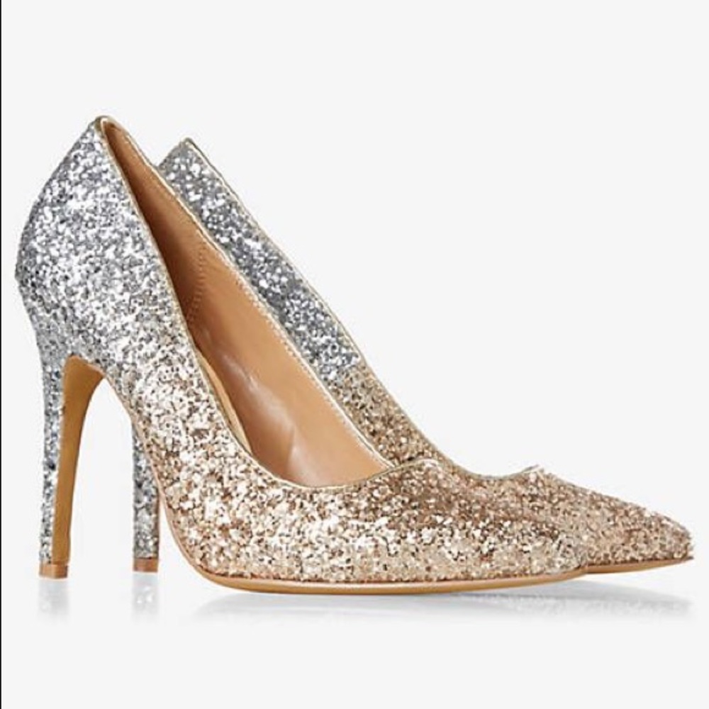 Express Glitter Ombré Heels