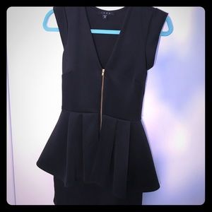 Black and gold dress