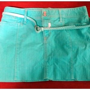 GAP Mint Green Denim Skirt Size 8