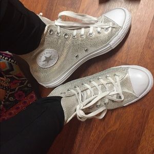 SALE! New Silver Converse High Tops!