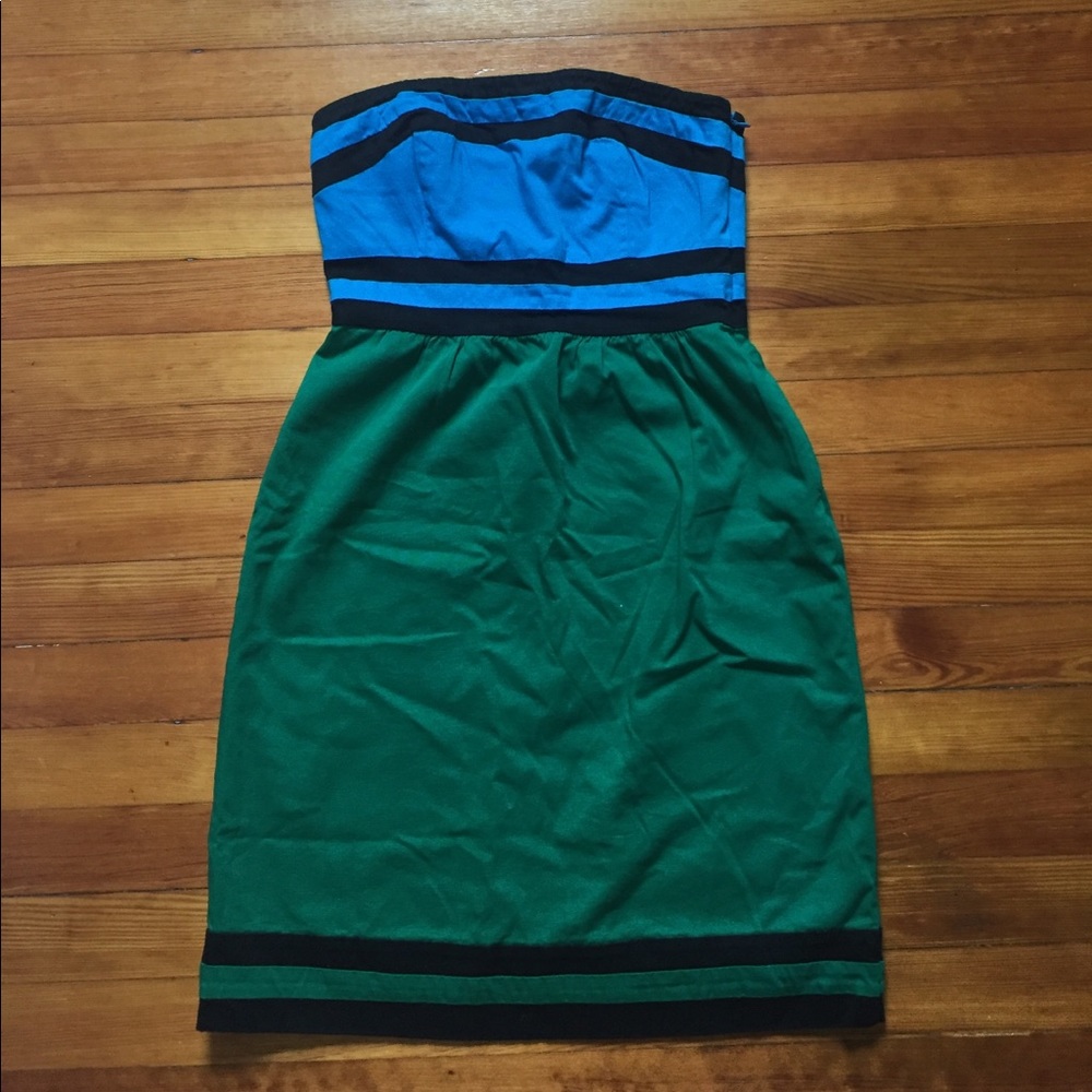 🛍The Limited strapless colorblock dress Sz.4