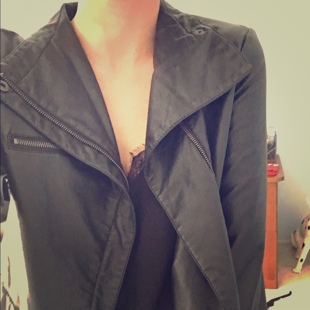 Faux leather jacket
