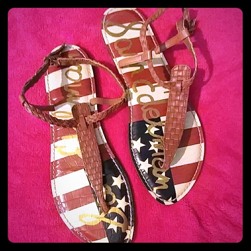 Sam Edelman Gigi American Flag Thong Sandals