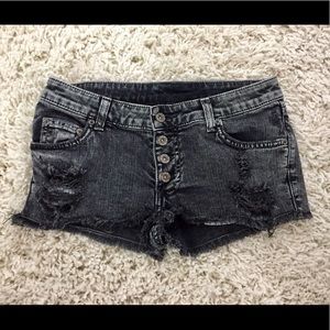 LF Carmar Black Denim Shorts