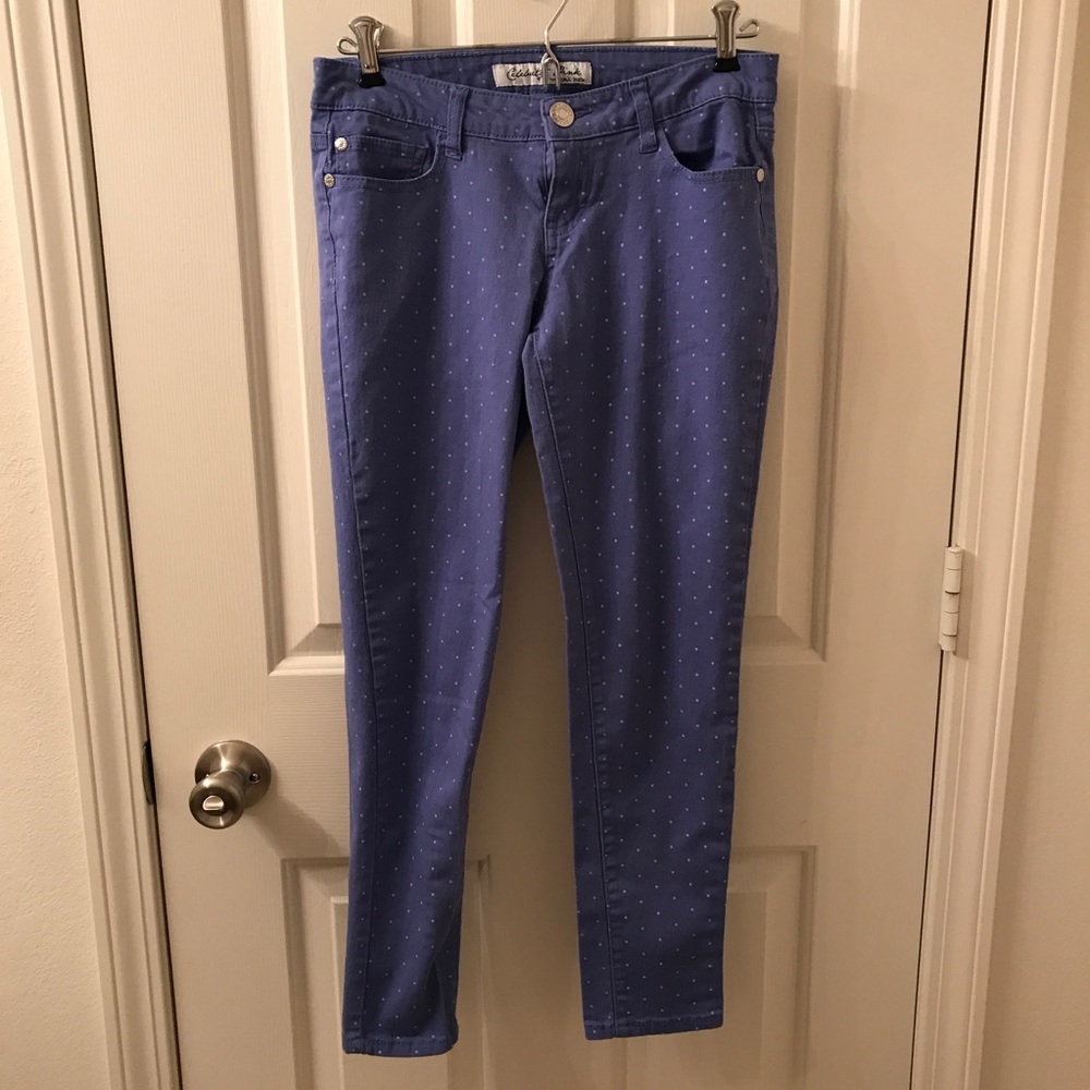 Blue And White Polka Dot Jeans