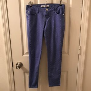 Blue And White Polka Dot Jeans