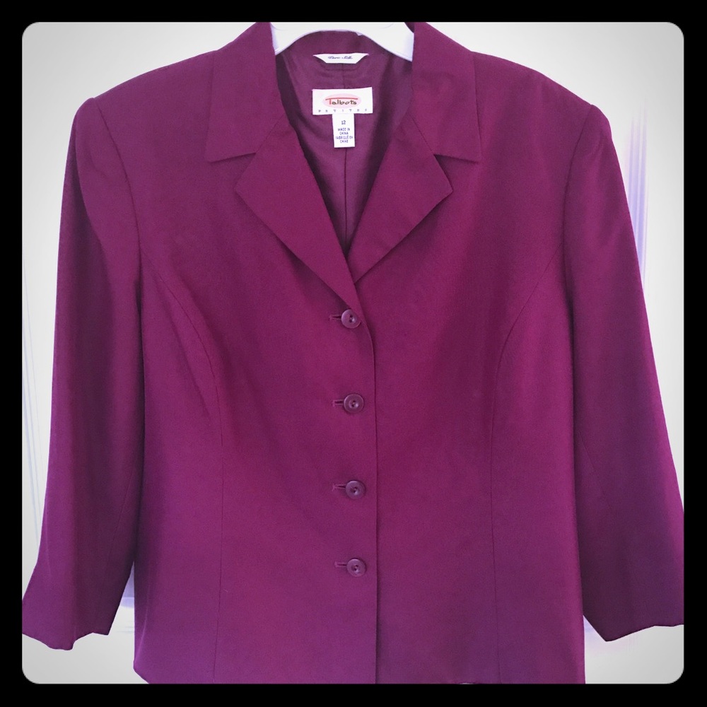TALBOTS PETITE PURE SILK JACKET/BLAZER SZ 12