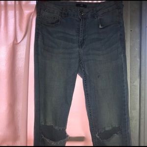 H&M Boyfriend Knee Cut Jeans