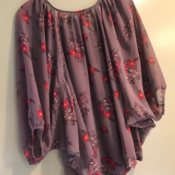 Lauren Conrad Sheer and Lace Top - Picture 8 of 8