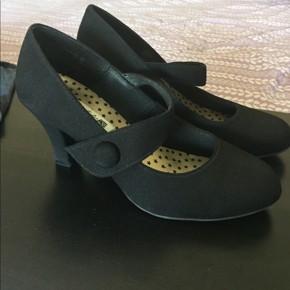 Black Strap Heels