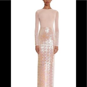 AQ/AQ Facet Blush sequin maxi dress