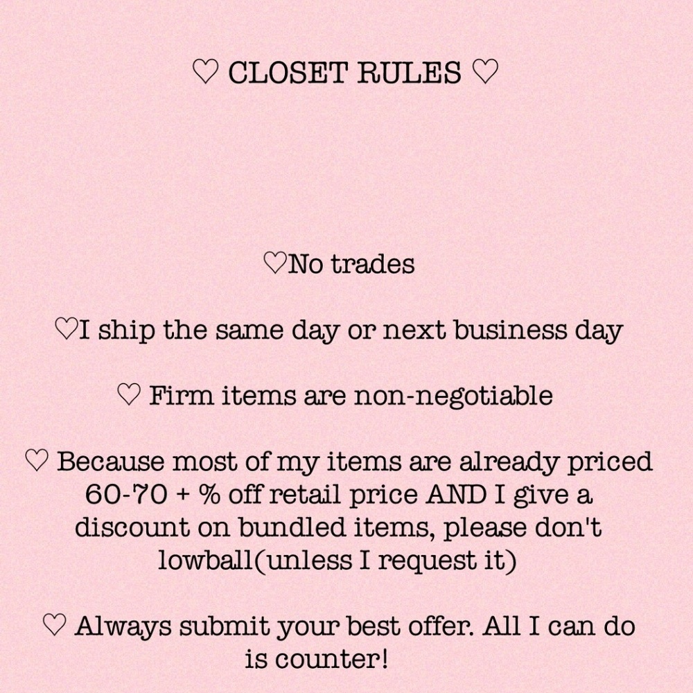Closet Rules 💕