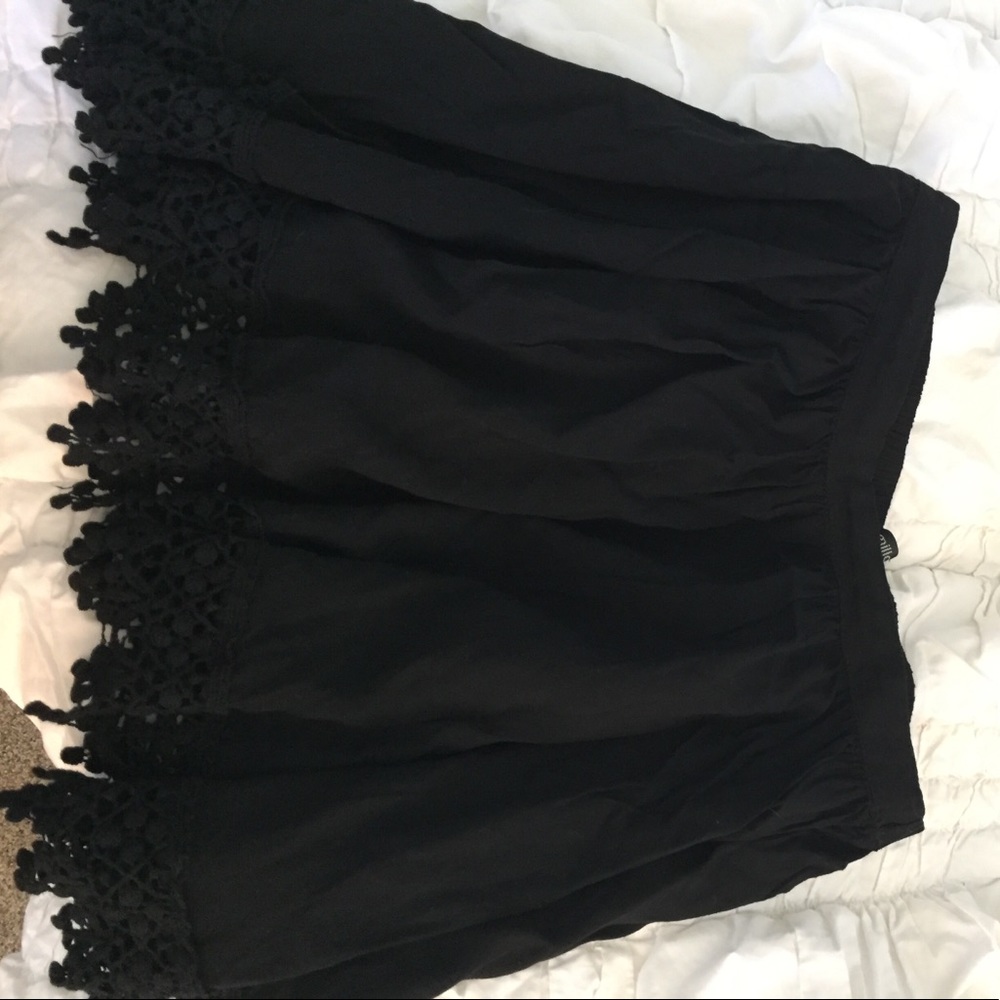 Black skirt with detailing on the bottom