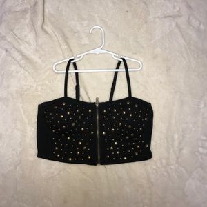 Black Studded Croptop