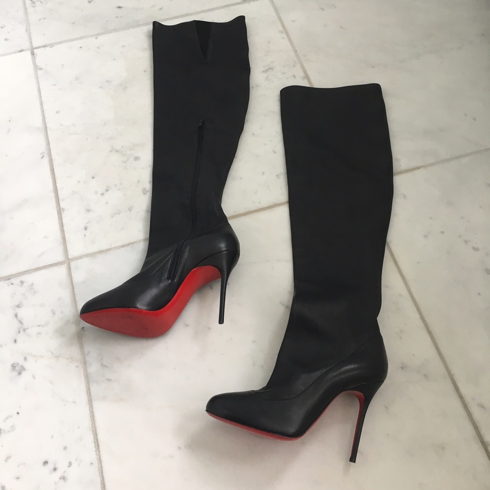 Christian Louboutin Thigh High Black Boots