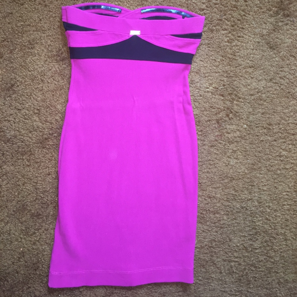 Small G by guess raspberry strapless party dress. - Picture 4 of 4