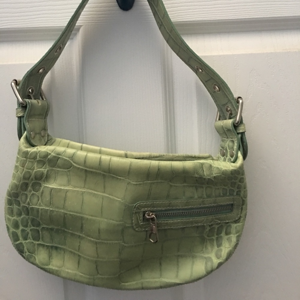 Green shoulder bag