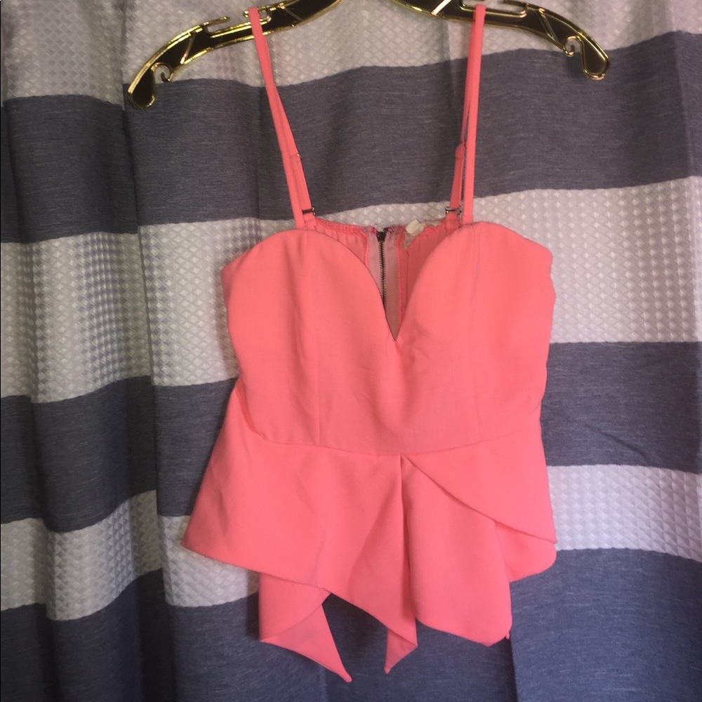 Deep V, Zip Back Top