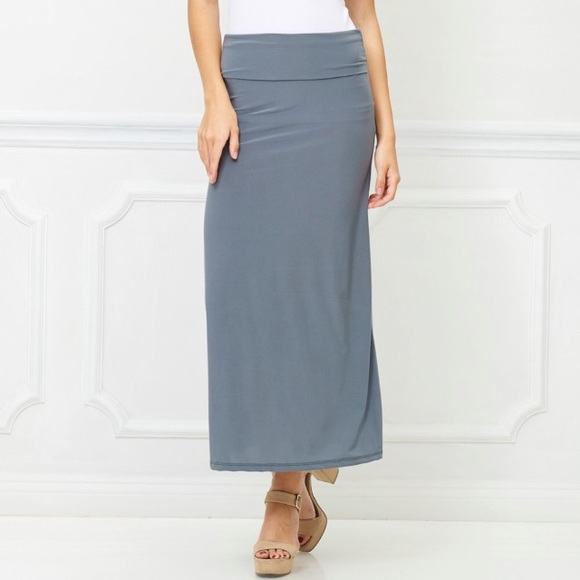 Just arrived Bellino fold over maxi skirt teal - Picture 3 of 8
