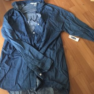 Chambray blue dress shirt