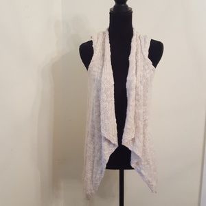 Cream Open Front Tank Vest