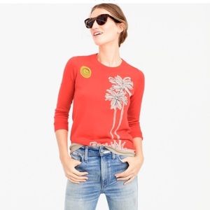 J. Crew Palm Tree Tippi Sweater