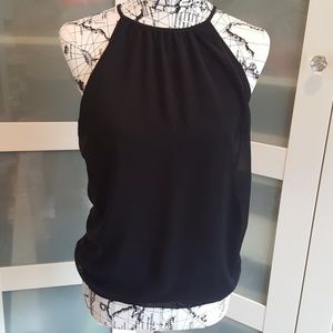 Black Express chiffon tank top