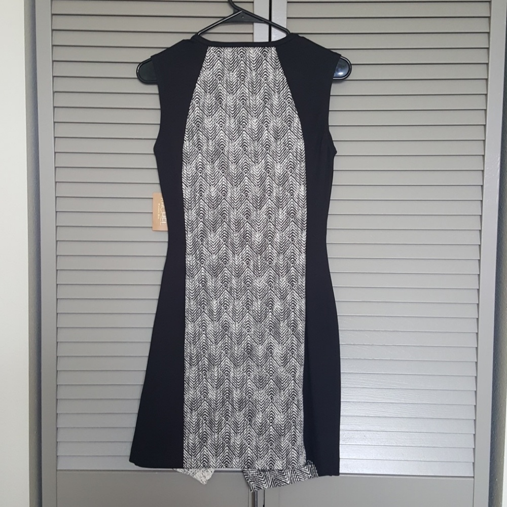 Rachel Roy Black zipper Mixed Media Dress - Picture 4 of 4