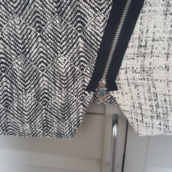 Rachel Roy Black zipper Mixed Media Dress - Picture 3 of 4