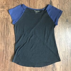 Blue and Black Basic Tee