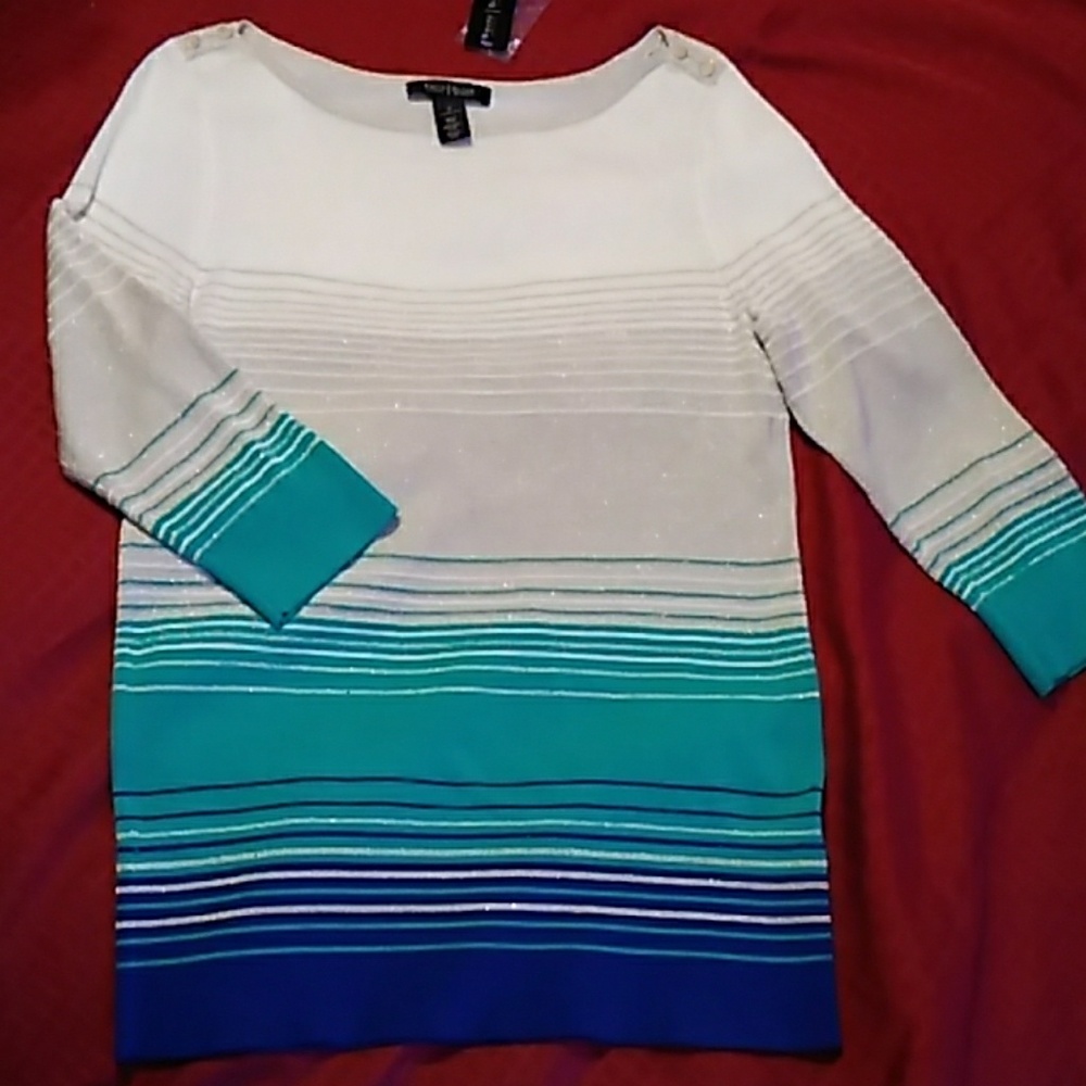 NWT White House Black Market pearl dust sweater