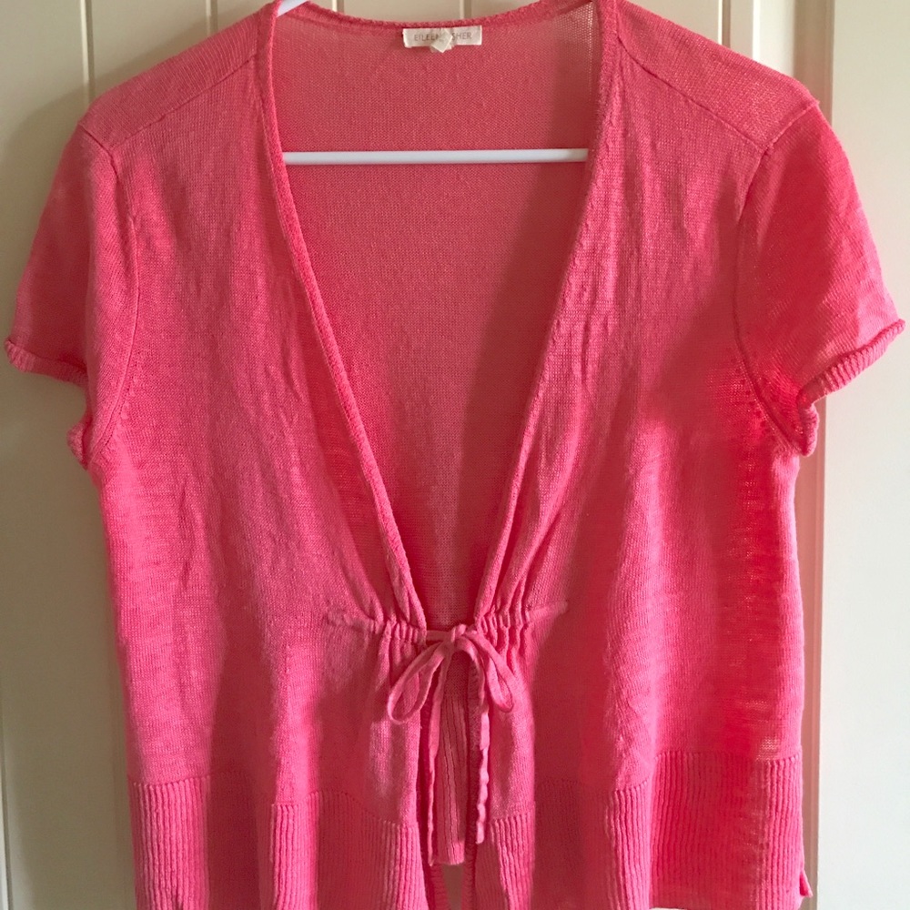 Eileen Fischer short sleeved cardigan