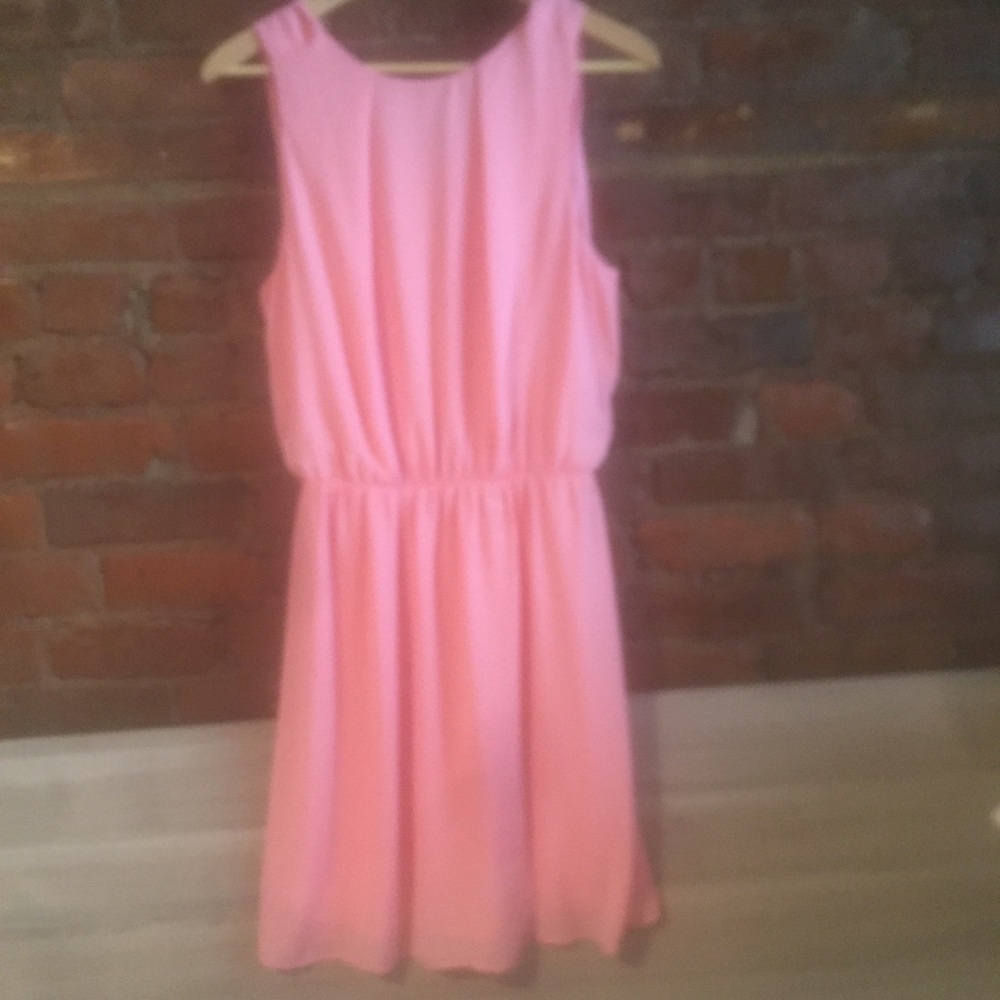 pink dress empire waist size 8