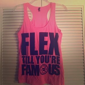 Flex Till You're Famous Razorback Tank