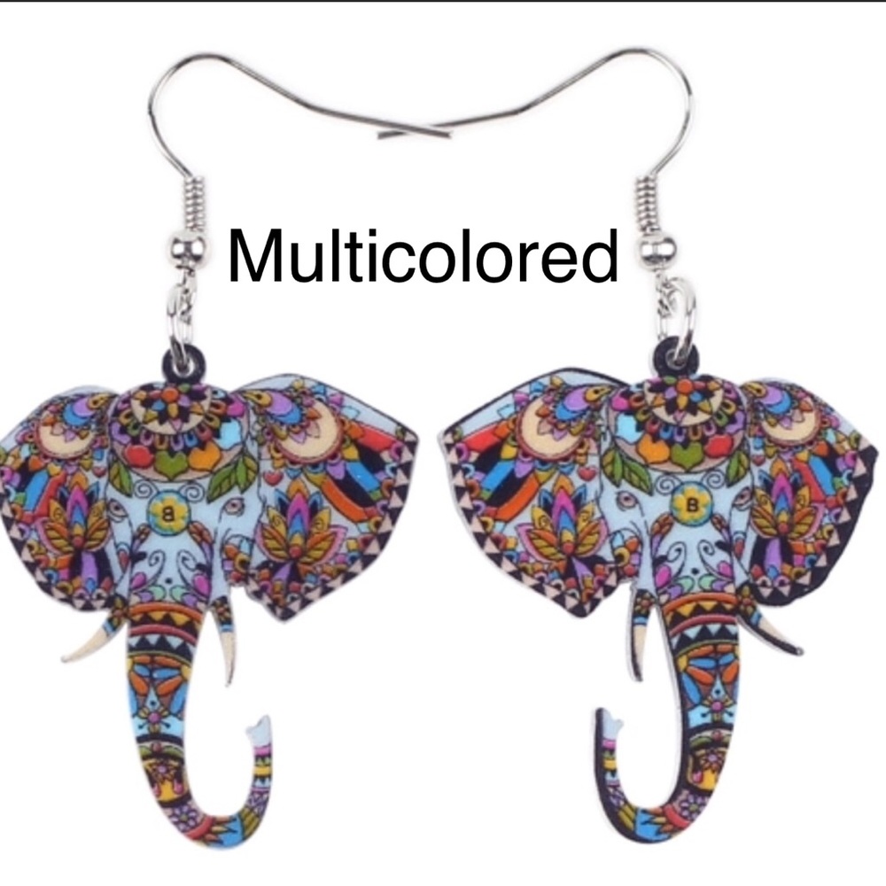 Elephant Acrylic Earrings