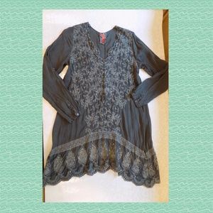 Johnny Was Forrest Green Tunic Dress