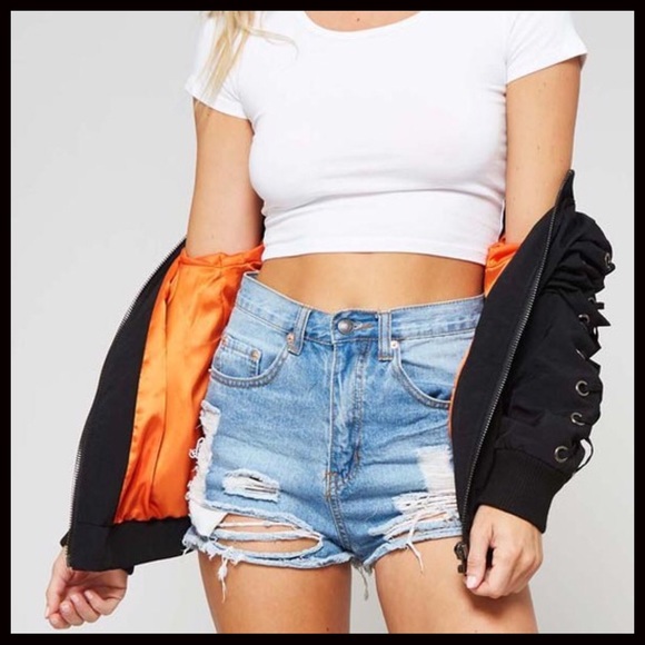 1 LEFT‼️5⭐️Lace up Bomber - Picture 2 of 7