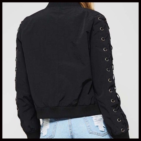 1 LEFT‼️5⭐️Lace up Bomber - Picture 6 of 7