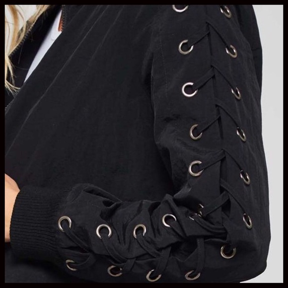 1 LEFT‼️5⭐️Lace up Bomber - Picture 7 of 7