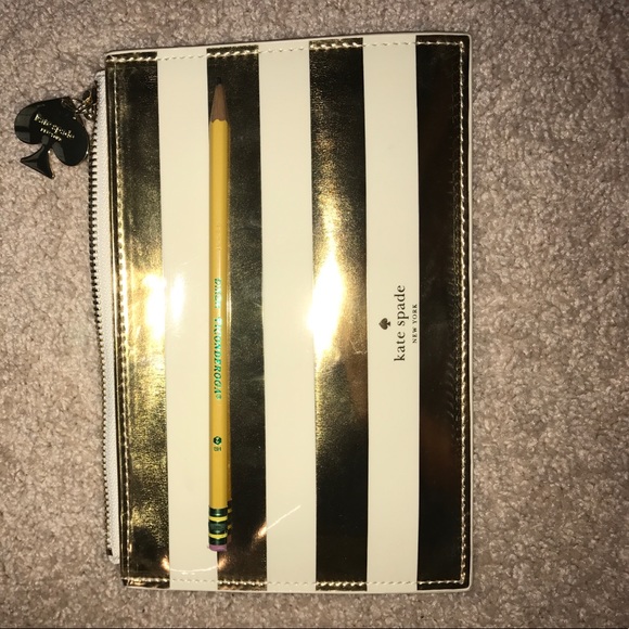Kate Spade gold pencil pouch - Picture 5 of 6