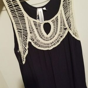 Navy sleeveless top