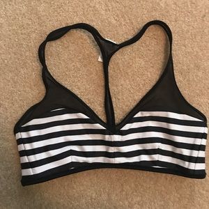Lululemon Striped Razorback Swim Top