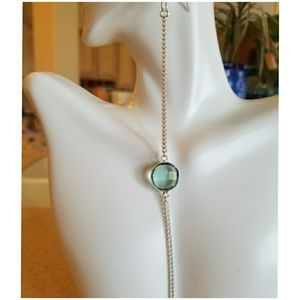 Genuine 4ct Apatite Solitaire Bracelet 7"