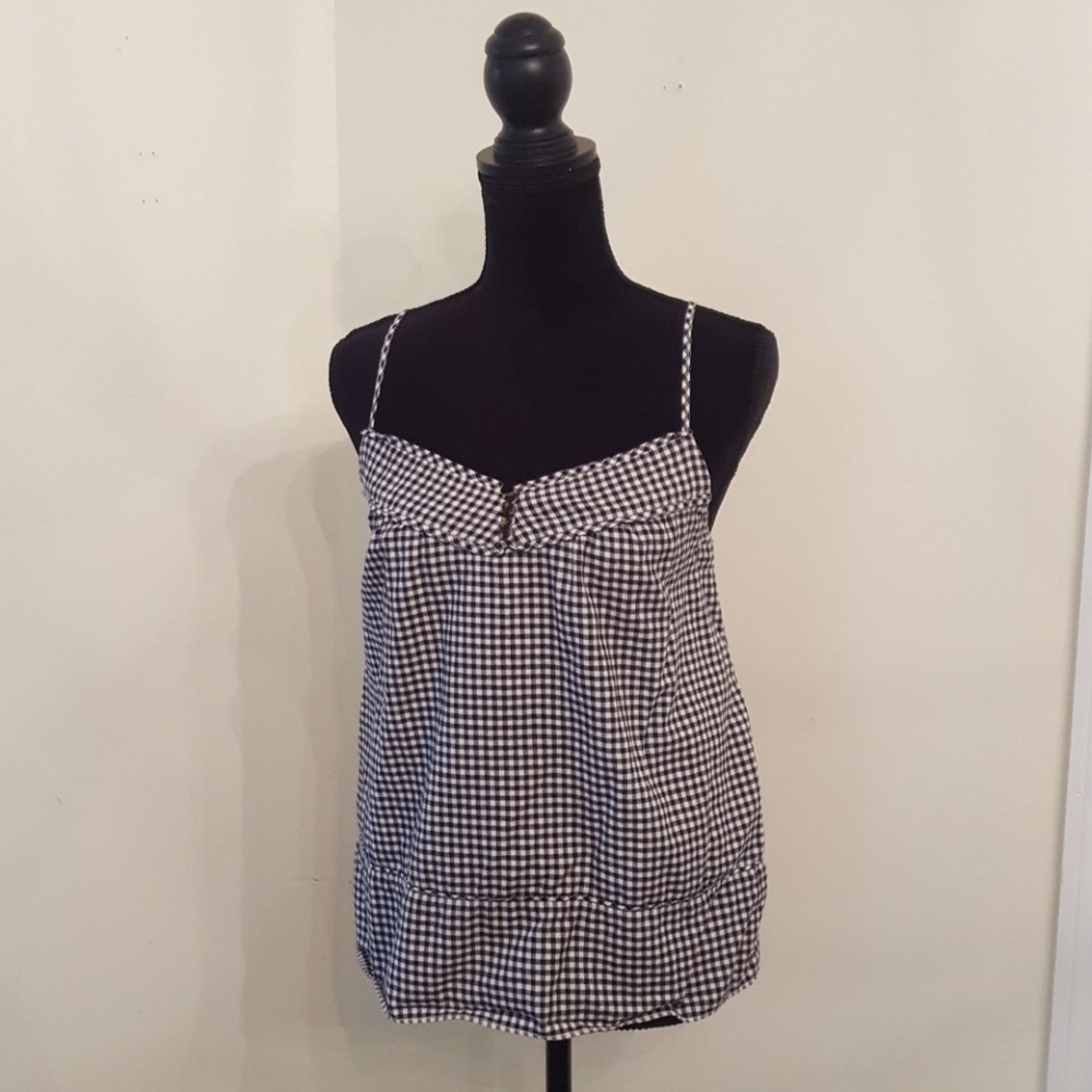 Gingham J. Crew Tank with Pockets