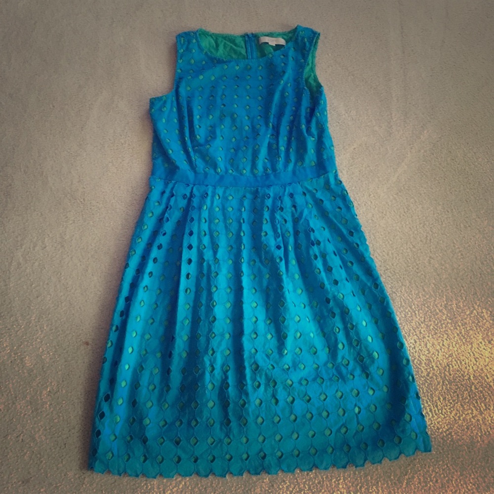 Loft 10p eyelet dress