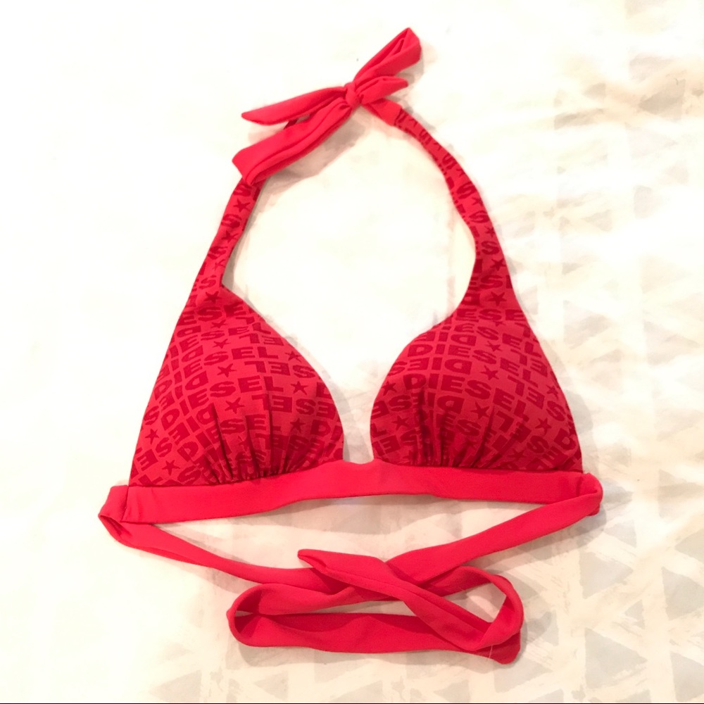 Red bikini swim top