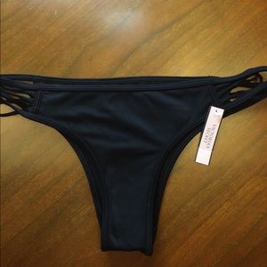 Victoria's Secret Strappy Black Bikini Bottoms