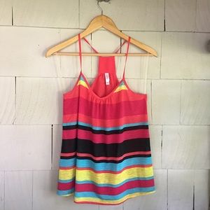 Multicolored stipe tank
