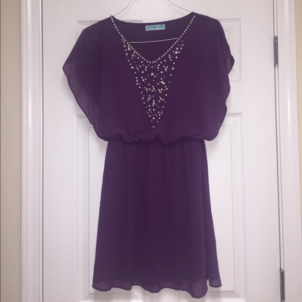 Like new purple beaded dress!
