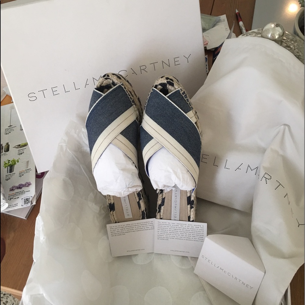 Stella McCartney Cross-front flatform espadrille
